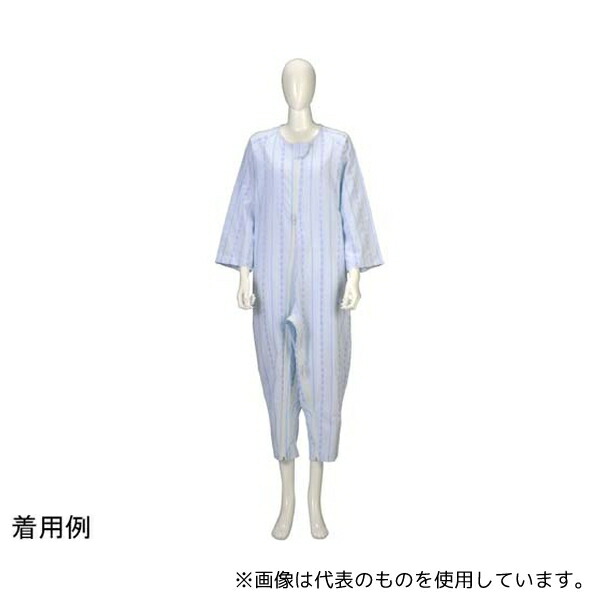 竹虎 105895 ソフトケアねまき両開きファスナー 薄手 ブルー LL