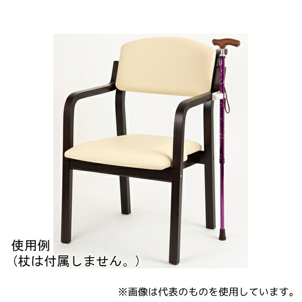 オフィス・ラボ EC-WD24VDK エコノチェア ウッディ ダークフレーム アイボリー