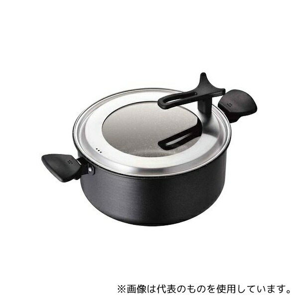 貝印 000DW5646 両手鍋 26cm とっても軽い両手鍋 IH対応 ガラス蓋付き