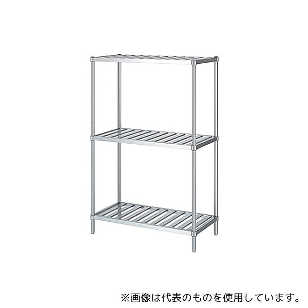 シンコー(業務用厨房機器) RS3-9045 ステンレスラック (SUS430・スノコ棚3段仕様) 888×438×1800|セミプロDIY店ファースト