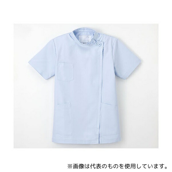 ナガイレーベン KES5172 女子横掛半袖 ブルー LL