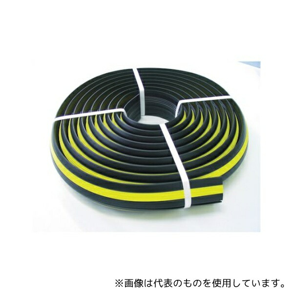 大研化成工業 CP220X10MBK ケーブルプロテクタ2 20x10M ブラック(黄色ライン入り)