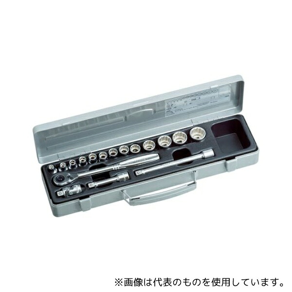 TONE 1560M ソケットレンチセット 差込角9.5mm 17点セット 6角 12角