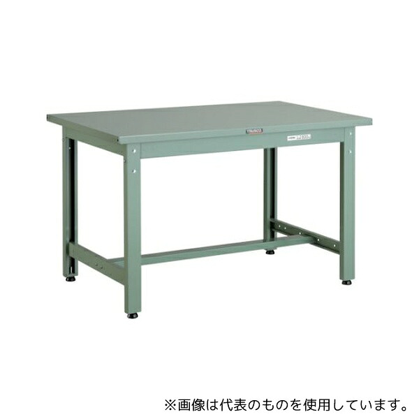 トラスコ中山 GWS-0975 中荷重作業台(800kg)GW型 900X750XH740 基本タイプ グリーン色