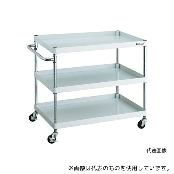 トラスコ中山 PEW-973-G75-W フェニックスワゴン 750X500 3段 Φ75ゴム車輪 W色｜セミプロＤＩＹ店ファースト