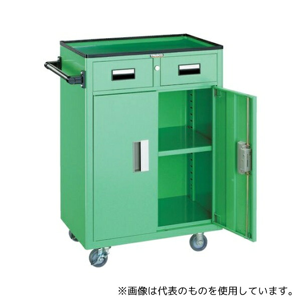 トラスコ中山 NTS-503N-YG ツールワゴン 600X400XH880 引出・扉付 YG