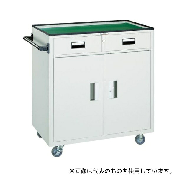 トラスコ中山 NTS-504N-W ツールワゴン 800X500XH880 引出・扉付 W
