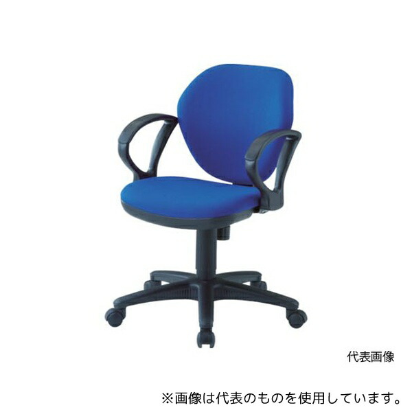 トラスコ中山 T-10A-GY オフィスチェア 肘付 グレー