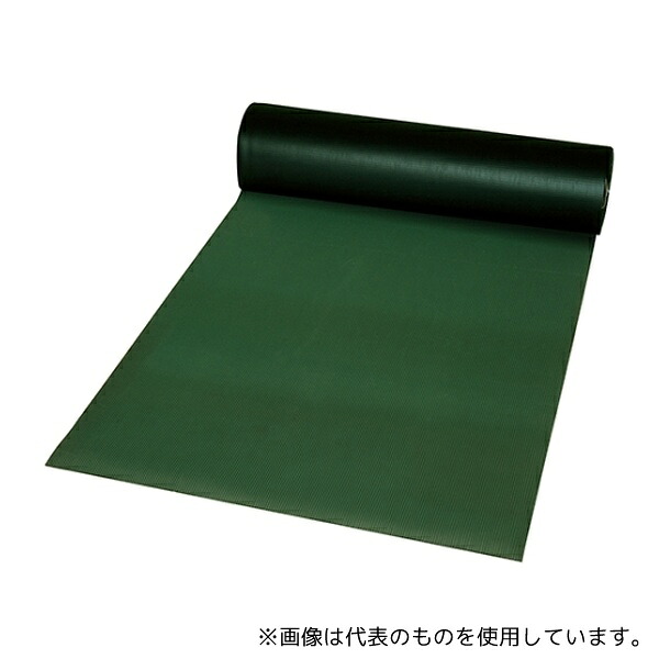 ミヅシマ工業 411-0300 ビニール長マット B山 グリーン