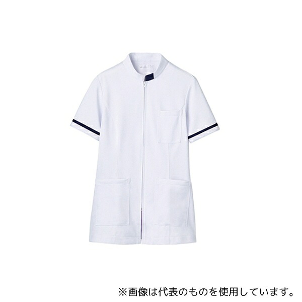 住商モンブラン 73-1288 M ジャケット レディス 半袖 白/ネイビー