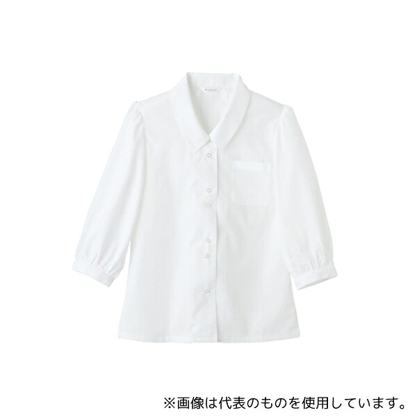 住商モンブラン BS2101-2 13 ブラウス レディス 7分袖 白