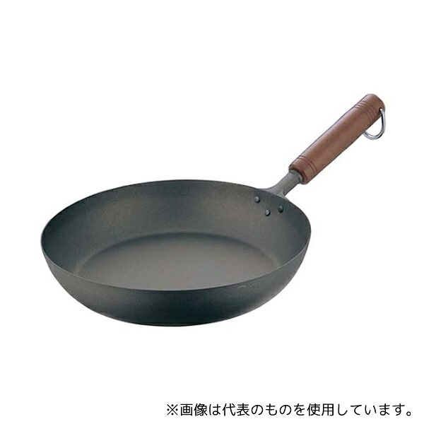 長谷元 2294700 純チタン 木柄 フライパン 28cm