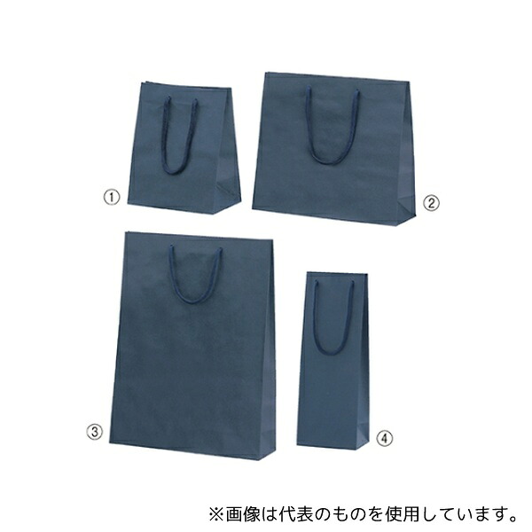 ストア・エキスプレス 61-313-4-6 カラー手提げ紙袋 紺 33×10×29 入数100枚