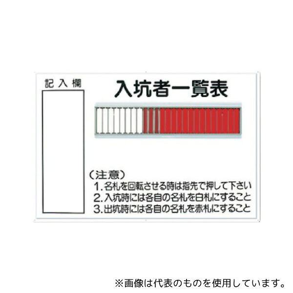 ツクシ工房 80-B 標識 「入坑者一覧表 25人用」