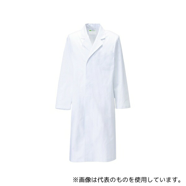 KAZEN 110-20 M メンズ診察衣S型長袖 白 M