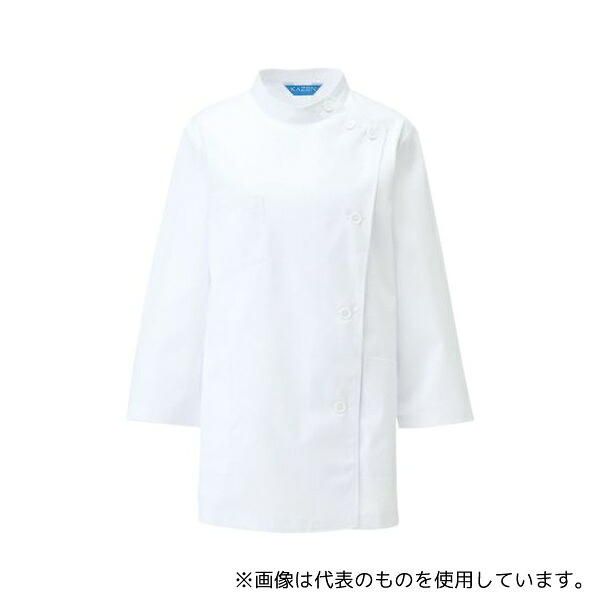 KAZEN 361-70 L レディス医務衣七分袖 白 L