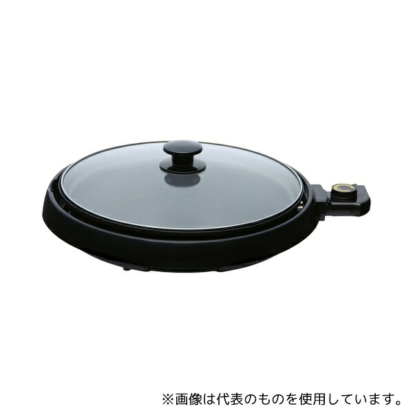 アイリスオーヤマ IHP-C320-B 丸型ホットプレート ブラック 455×385×128mm