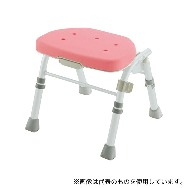 リッチェル 47741 折りたたみシャワーチェア(M型背なし) ピンク
