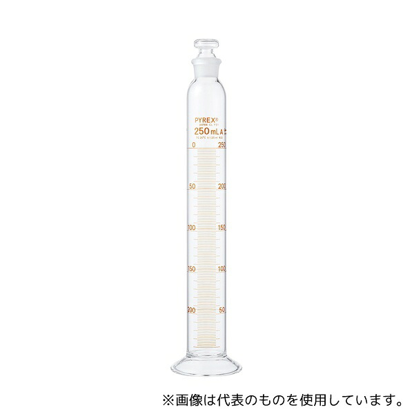 コーニング・PYREX 3002JIS-250 PYREX(R) JIS 有栓メスシリンダー 250mL