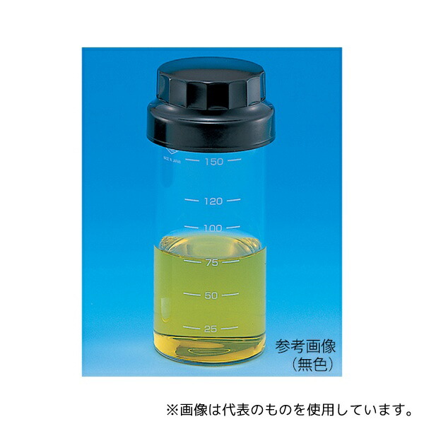 日電理化硝子 206056 目盛付バイアル(茶) 110mL WT-110 (カバーキャップ・パッキン 標準セット) 10組入