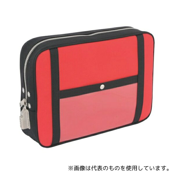 三栄産業 PLL-SED-02 帆布メール用ポーチ(LL)SED-1錠付 赤