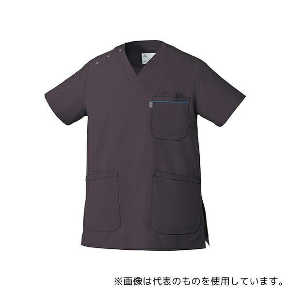 ミズノ(チトセ) MZ0018A-C90/M 男女兼用スクラブ チャコールグレー M