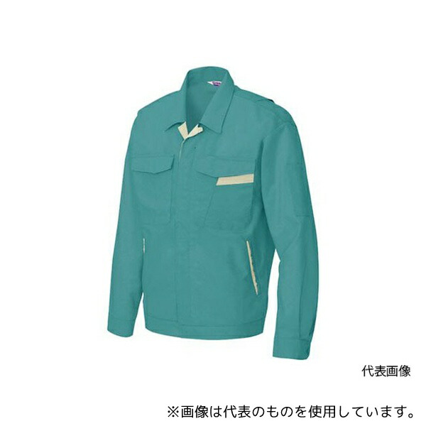 アイトス 961-027-6L 長袖サマージャンパー(男女兼用) ターコイズ×アースグリーン 6L