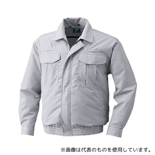 空調服 KU9055FC06S3 綿薄手フルハーネス仕様？ ウエアのみ シルバー L