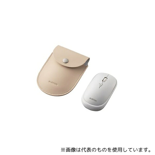エレコム M-TM10BBWH BlueLEDマウス 薄型 Bluetooth対応 4ボタン ポーチ付 ホワイト