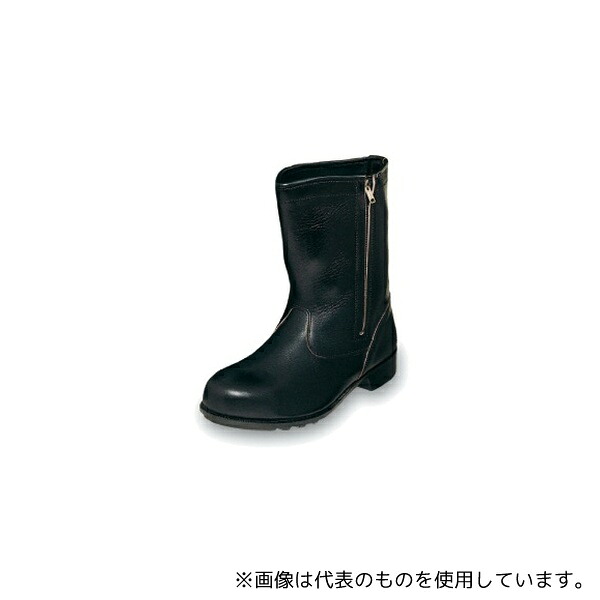 エンゼル(介護用品) CH311 半長チャック付作業用安全靴 黒 28cm