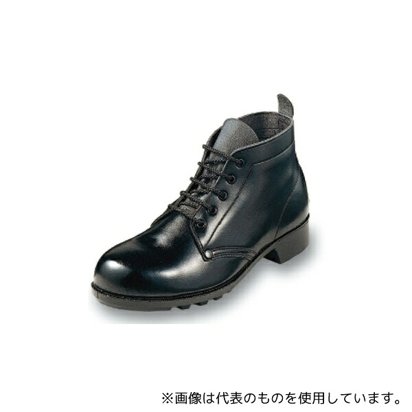 エンゼル(介護用品) AGS212P 耐水耐油耐薬品靴中編 黒 25.5cm
