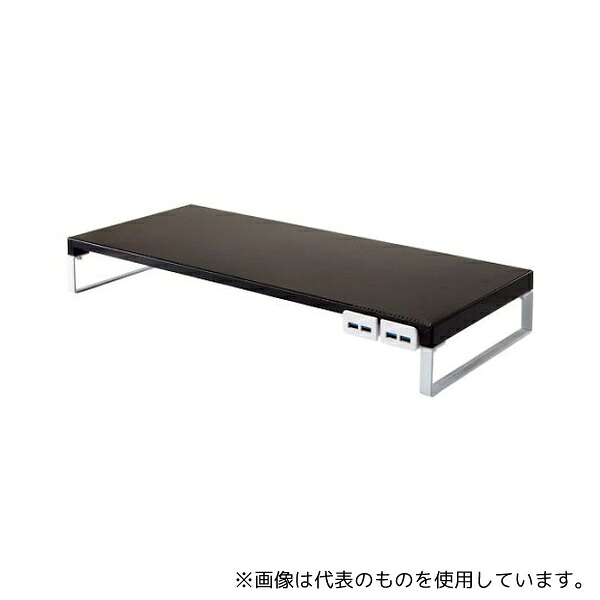 LIHITLAB A7334-24 机上台 幅590mm USB3.0ハブ付 黒