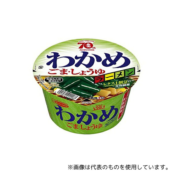 エースコック 290351 わかめラーメン ごま・しょうゆ 12個入