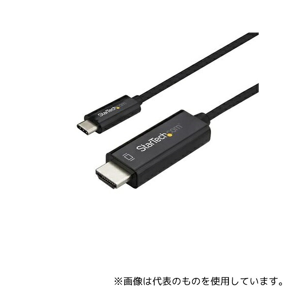 StarTech.com CDP2HD2MBNL USB-C - HDMI 変換ケーブル/2m/4K60Hz/USB Type-C - HDMI 2.0 ディスプレイアダプタケーブル/Thunderbolt 3 互換/DP 1.2 Altモード/HBR2対応/ブラック