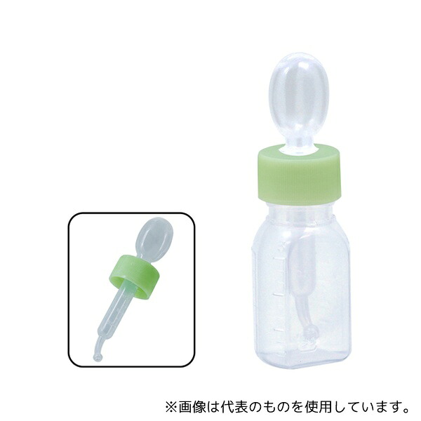 金鵄製作所 22000-015 小判型投薬瓶 30mL スポイト付キャップ(2色セット 竹/ピンク) 200本入
