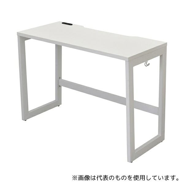 アール・エフ・ヤマカワ RFFLD-1045WH-WL リスム デスク W1000×D450 ホワイト×ホワイト脚 2ヶ口コンセント付き