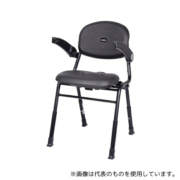 幸和製作所 BSU15-BK ユニプラスミドルシャワーチェア ブラック