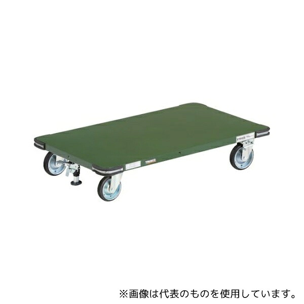 トラスコ中山 PHT-1275H-150SS 鋼鉄製平台車 1200X750 Φ150ブレーキ付きプレス車 ロックストッパー付