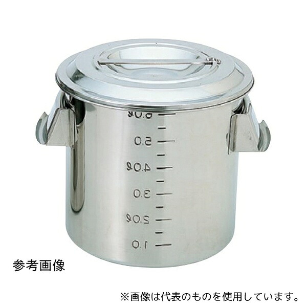 スギコ産業 SH-4624 18-8 目盛付深型キッチンポット(手付) 11.0L|セミプロDIY店ファースト