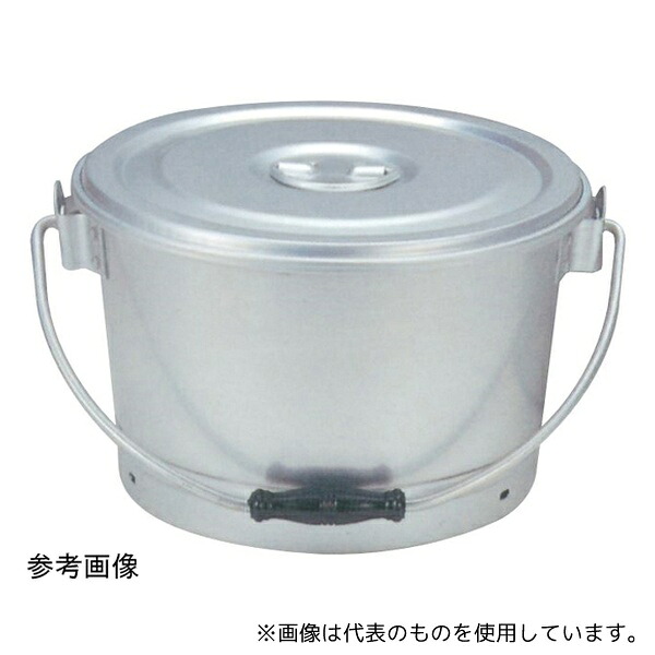森中製作所 10L(広口) アルミ 一重食缶バケツ蓋付(目盛付)10L 広口|セミプロDIY店ファースト