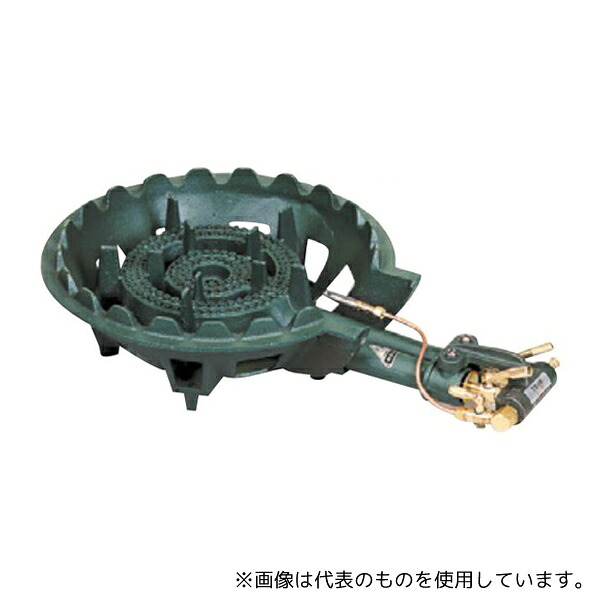 タチバナ製作所 TS-210P 二重・羽根なし ハ゜イロット(種火付) 鋳物コンロ(都市ガス)パイロット(種火付)二重・羽根なし 505×330×125mm