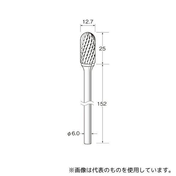 日本精密機械工作 K9676 超硬カッター カット名称:クロスカット シャンク径(φmm):6 刃径(φmm):12.7