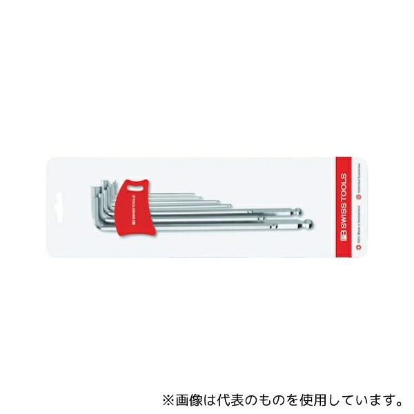 PBスイスツールズ 212LDH-10CN ボール付ロング六角棒レンチセット9本組 コンパクトホルダー(ブリスターパック入り)