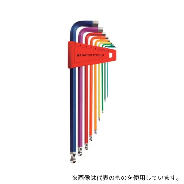 PBスイスツールズ 212LH-10RB ボール付ロング六角棒レンチレインボー9本セット(パックナシ) 17,827円