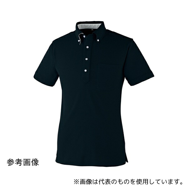 小倉屋 9020-80-M 9020 DRYボタンダウン半袖ポロ ブラック M