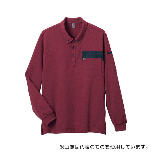 カーシーカシマ CWP171 CAREAN 長袖ポロシャツ T/C KANOKO POLO SHIRT ワイン L