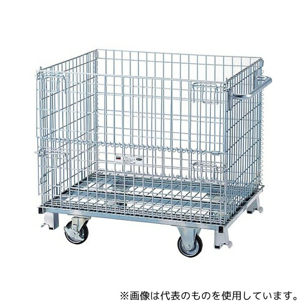 トラスコ中山 TNP3NSH ネットパレット ハンドル キャスター付 1000X800X935 500kg