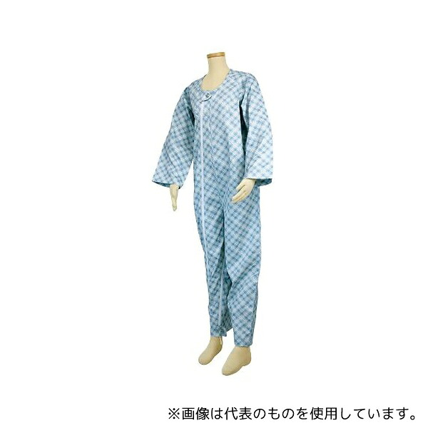幸和製作所 UW01 介護用パジャマ テイコブエコノミー上下続き服 サックス LL