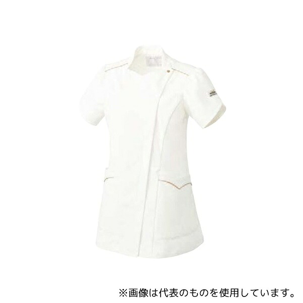 MICHEL KLEIN(ミッシェルクラン) MK-0040 ジャケット[女性用] オフホワイト×ベージュ S コネクト(トリコット) 袖丈16cm