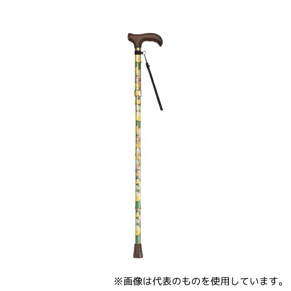 島製作所 43-F1 花柄折りたたみステッキ 花柄BR